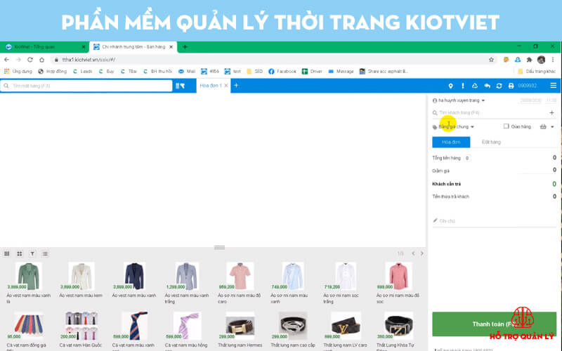 Phần mềm quản lý cửa hàng quần áo KiotViet