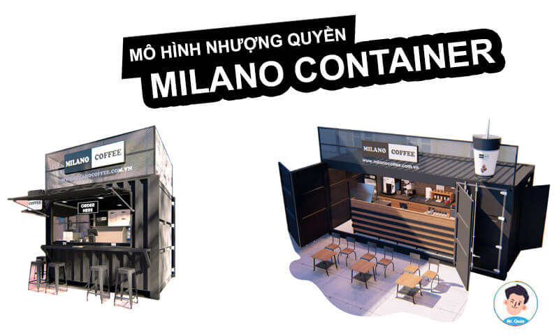 Mô hình nhượng quyền cafe container Milano