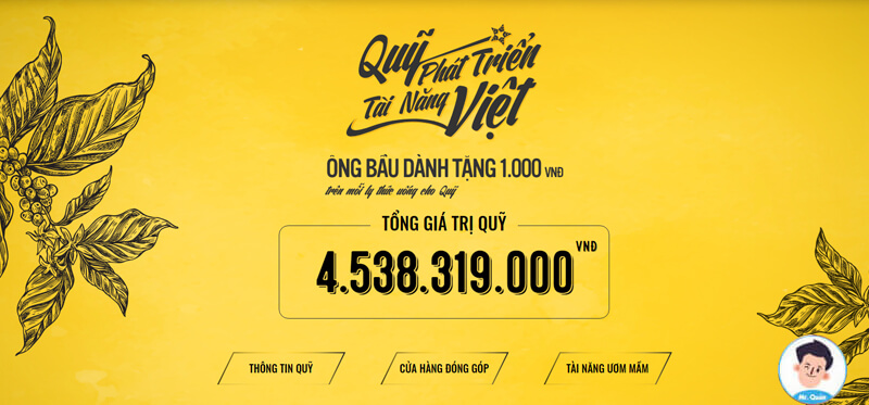 Quỹ phát triển tài năng Việt Cafe Ông Bầu