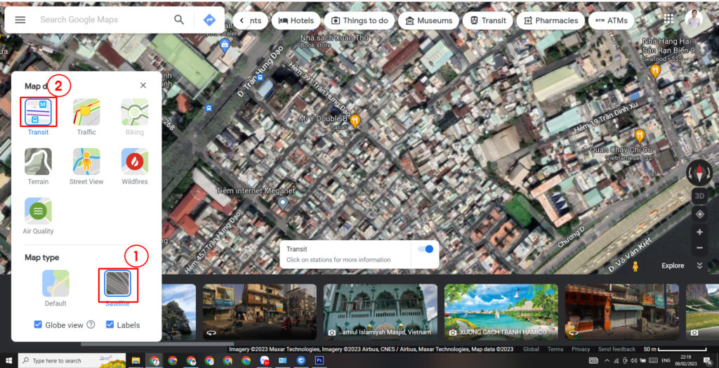 Chuyển chế độ google map trên máy tính